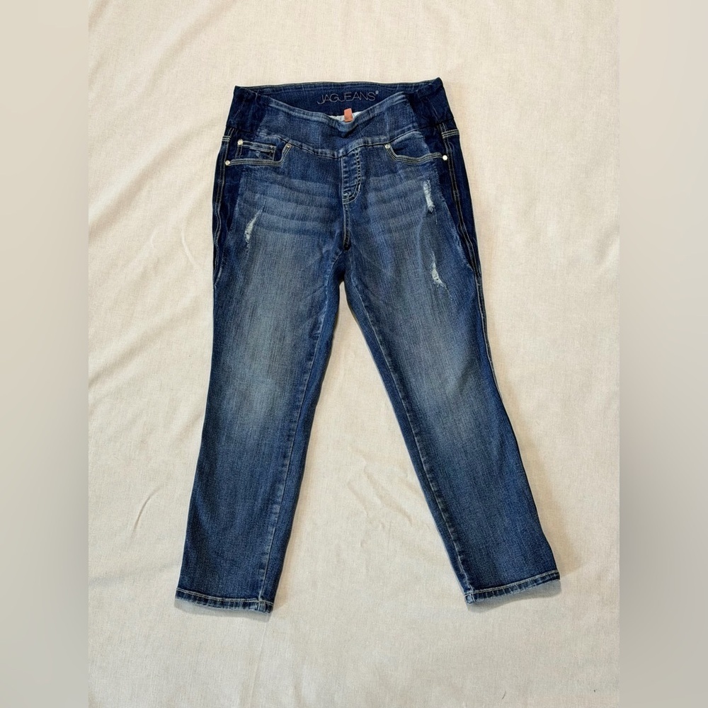 Jag Jeans Women's Classic Blue pulll on Cropped Denim